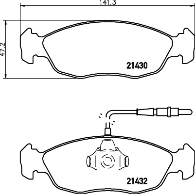 NF PARTS Комплект тормозных колодок, дисковый тормоз NF0699056